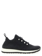 Jimmy Choo Black Tencel Low Top Sneakers