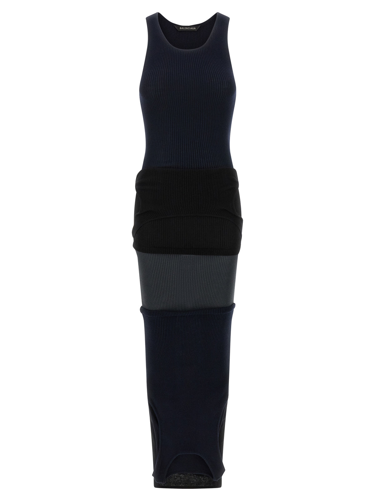 Balenciaga Black Cotton Long Dress