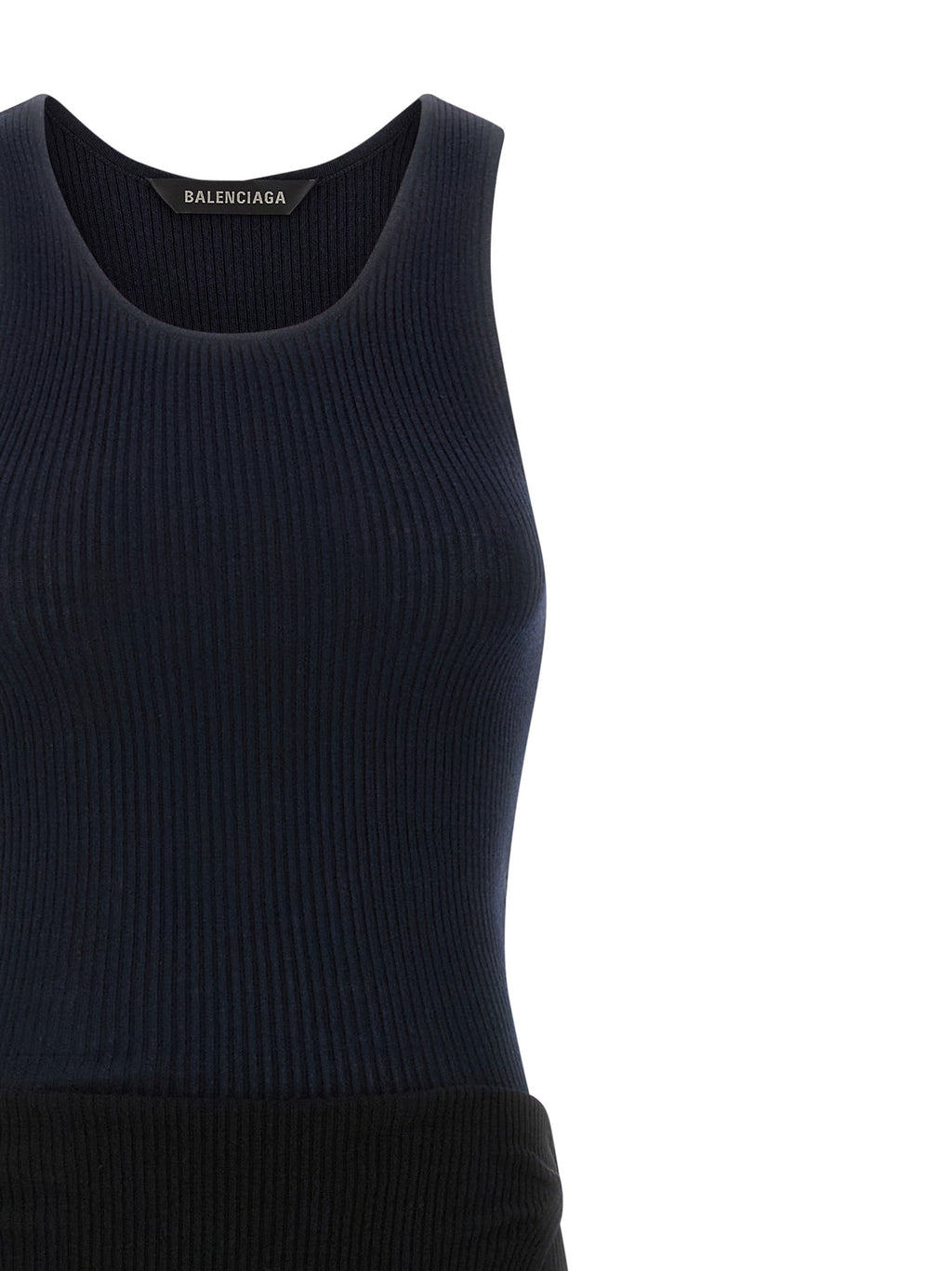 Balenciaga Black Cotton Long Dress