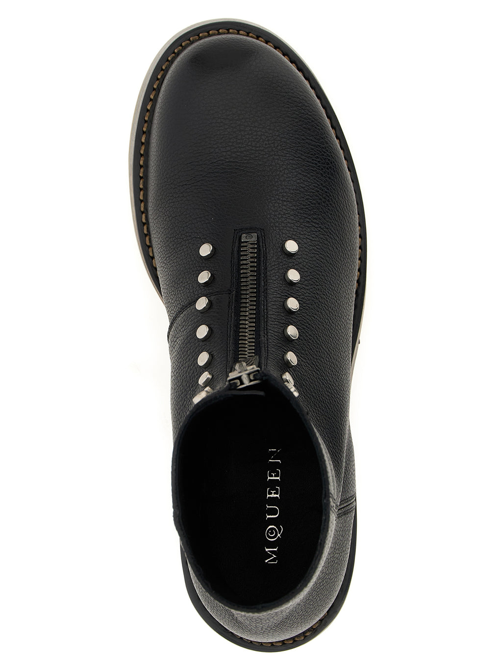 Alexander McQueen Black Calfskin Ankle Boots