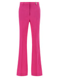 Versace Fuchsia Virgin Wool Flared Pants
