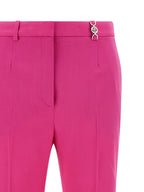 Versace Fuchsia Virgin Wool Flared Pants