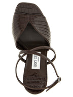 Jimmy Choo Brown Leather Stiletto Heel Sandals
