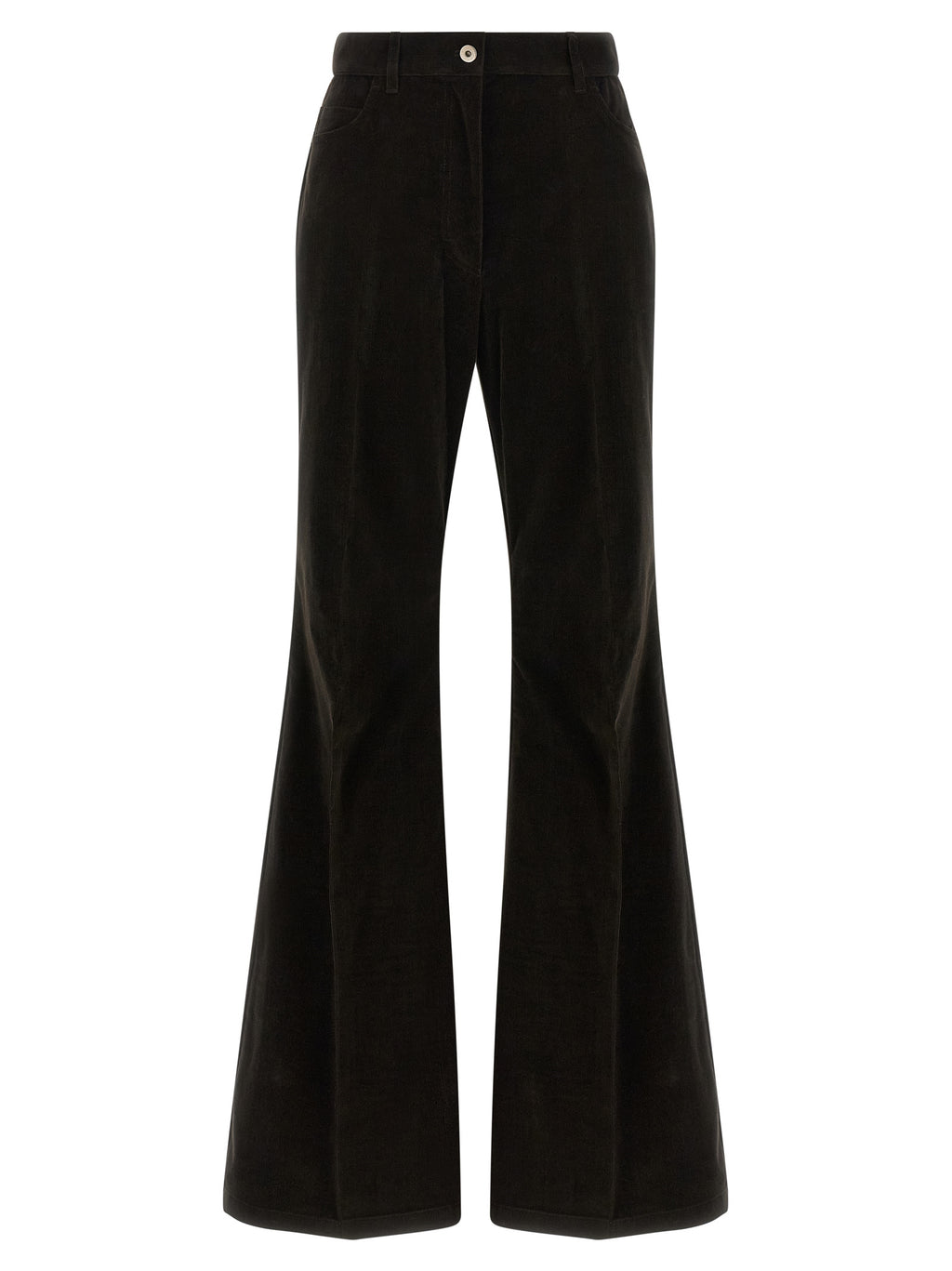 Ferragamo Brown Cotton Flared Pants