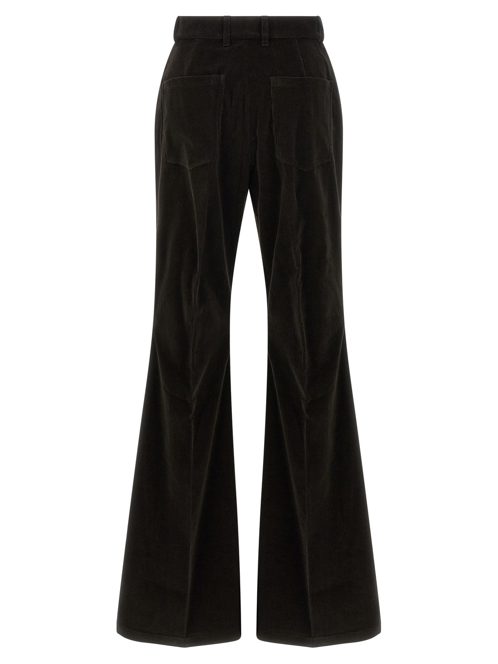 Ferragamo Brown Cotton Flared Pants