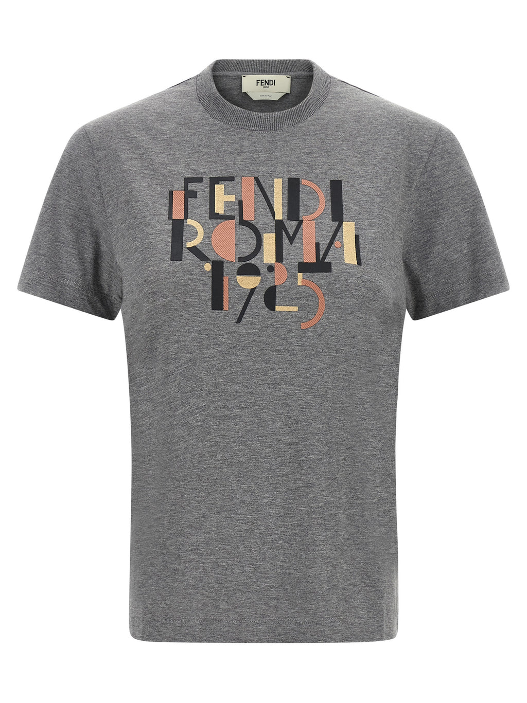 Fendi Gray Cotton T-Shirt