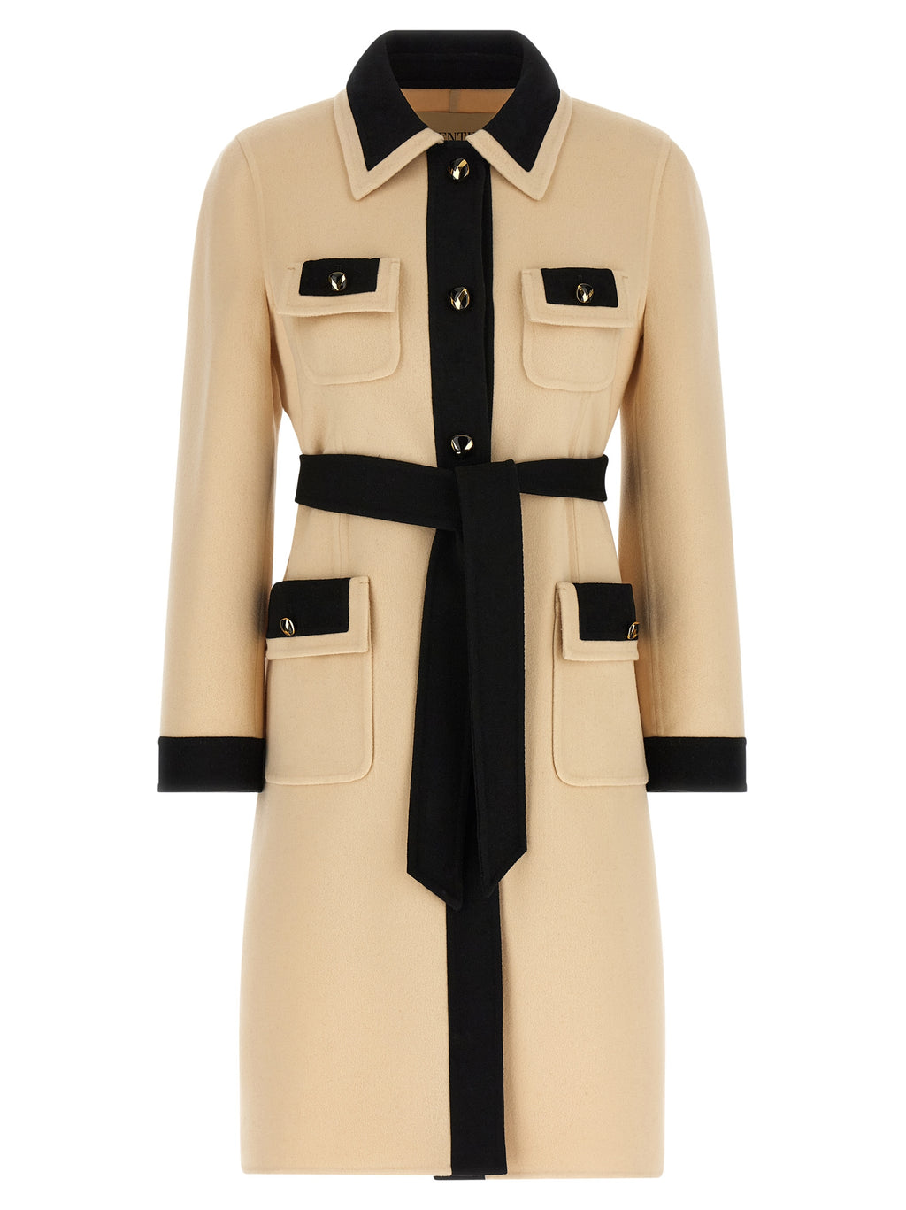 Valentino Garavani Beige Virgin Wool Coat