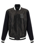 Balmain Bicolor Lamb Leather Leather Jacket