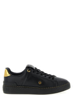 Balmain Black Lamb Leather Low Top Sneakers
