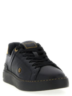 Balmain Black Lamb Leather Low Top Sneakers