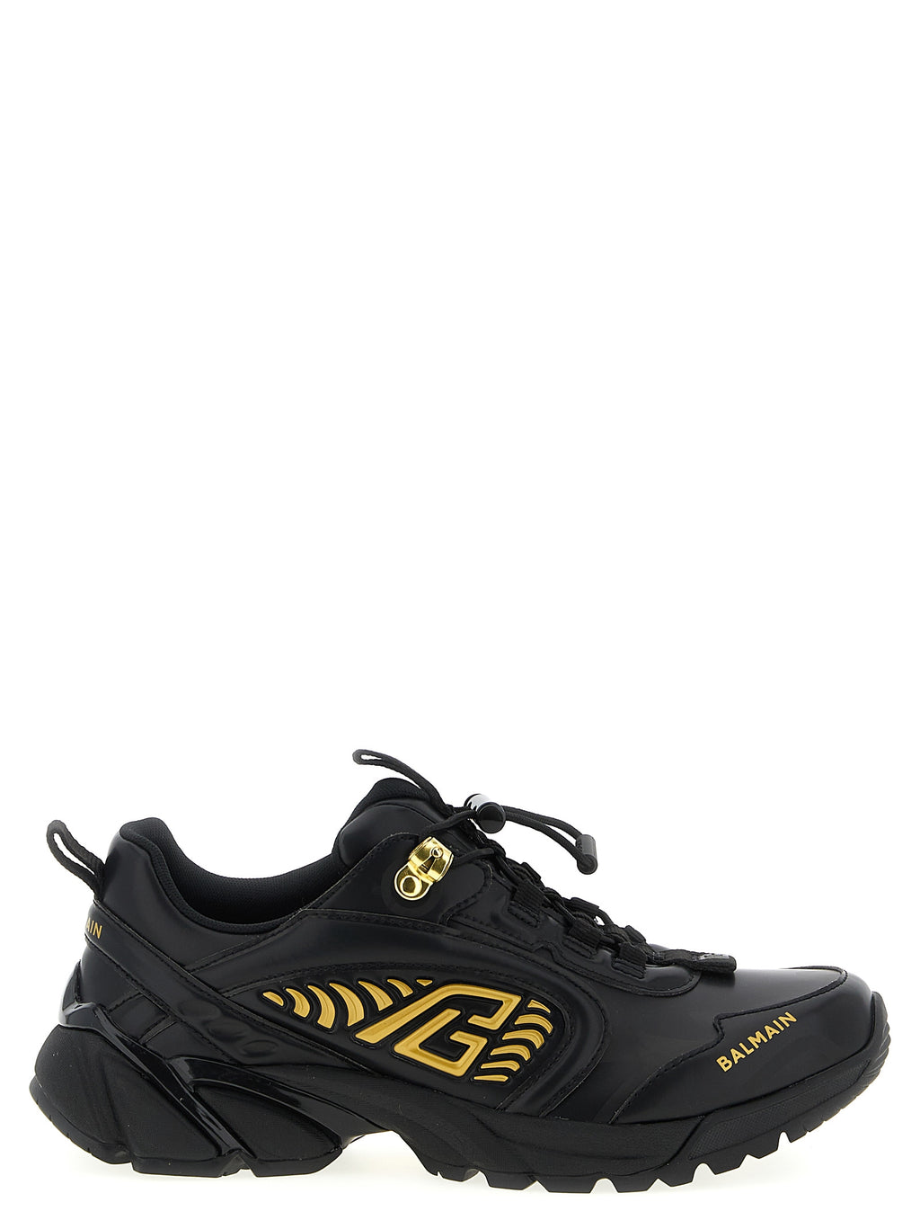 Balmain Black Nylon Athletic Sneakers