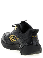 Balmain Black Nylon Athletic Sneakers