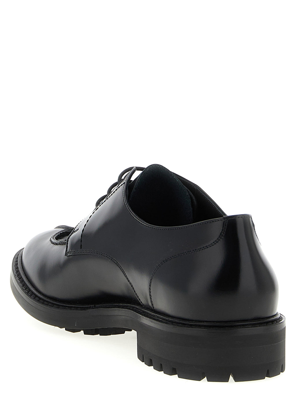 Saint Laurent Black Calfskin Oxfords And Derbies