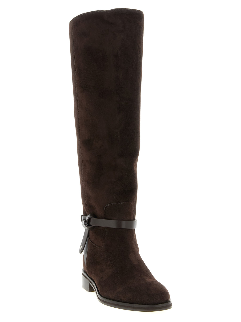 Jimmy Choo Brown Leather Over The Knee