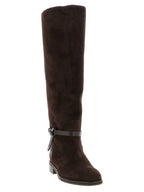 Jimmy Choo Brown Leather Over The Knee