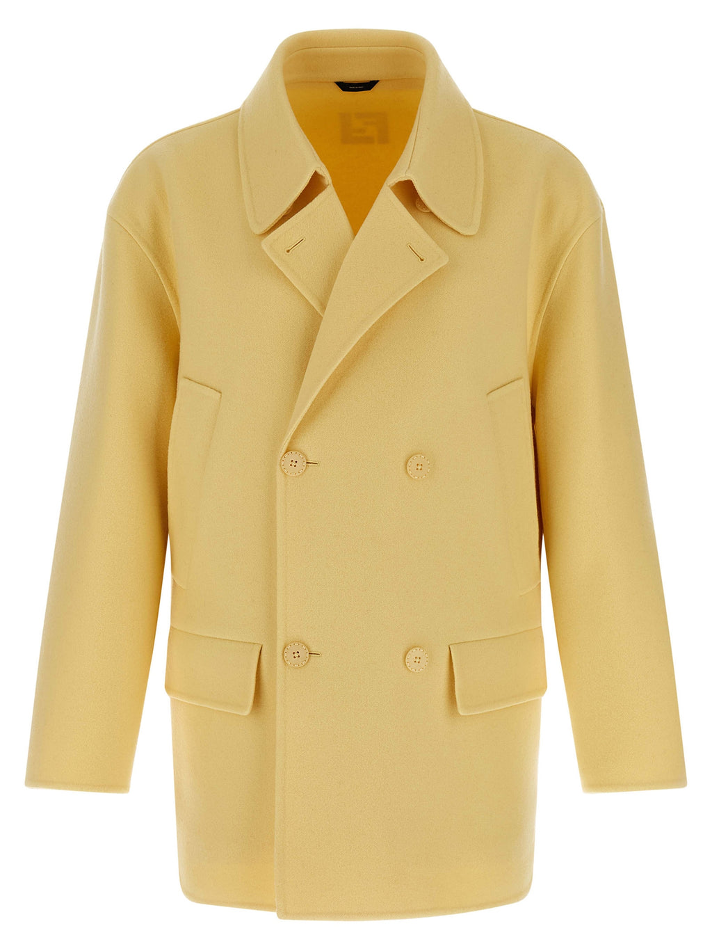 Fendi Bicolor Virgin Wool Coat