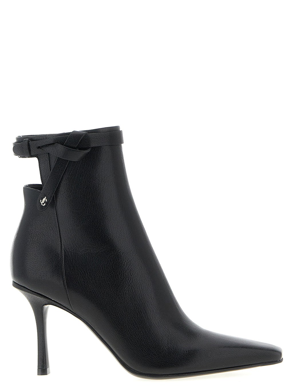 Jimmy Choo Black Leather Ankle Boots