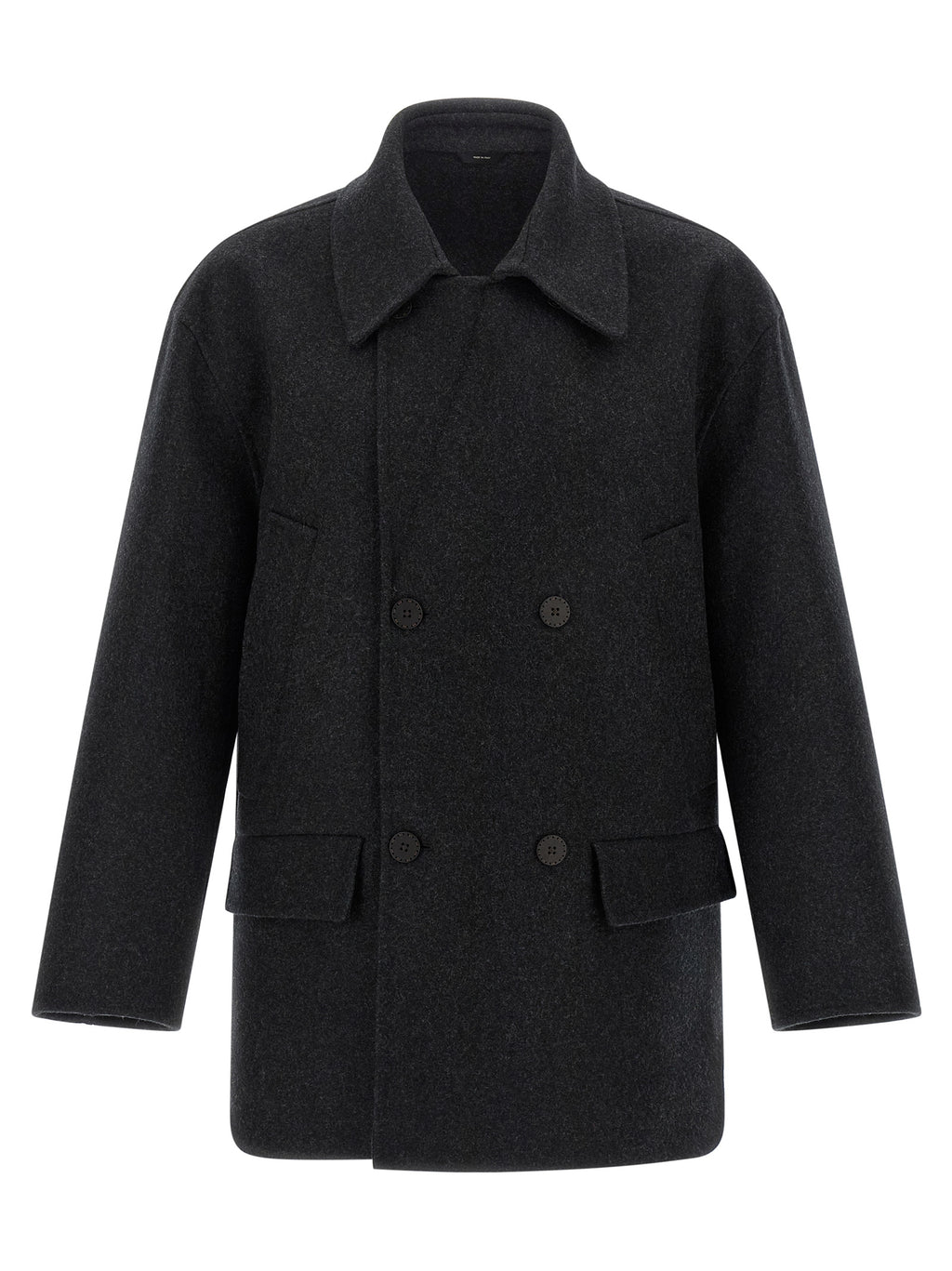 Fendi Gray Virgin Wool Coat