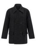 Fendi Gray Virgin Wool Coat