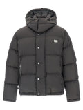 Dolce & Gabbana Gray Polyamide Full-Length Jacket
