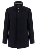 Hugo Boss Blue Wool Coat