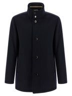 Hugo Boss Blue Wool Coat
