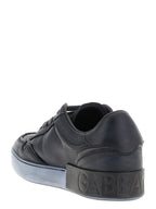 Dolce & Gabbana Black Lamb Leather Low Top Sneakers