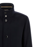 Hugo Boss Blue Wool Coat