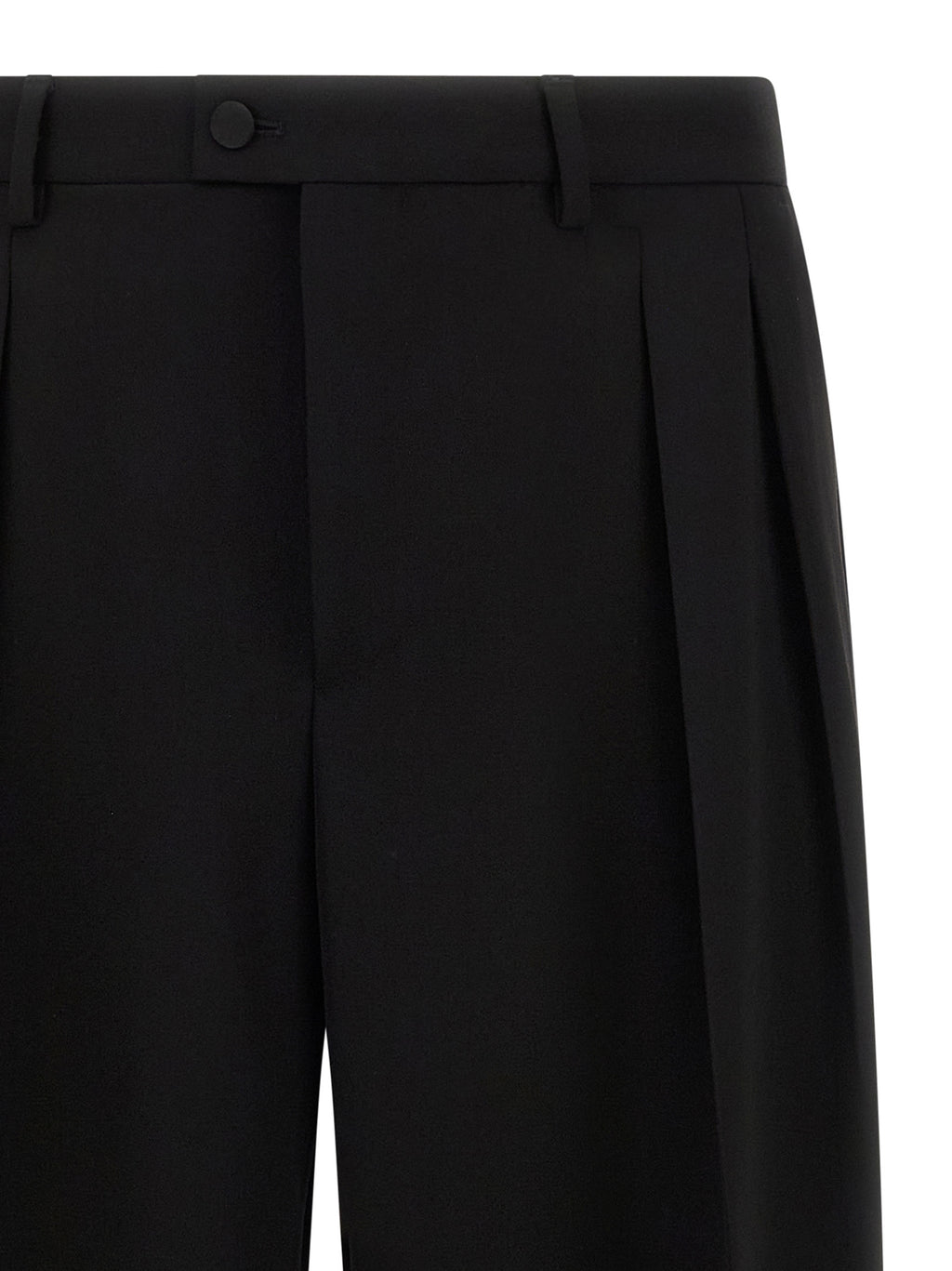 Dolce & Gabbana Black Virgin Wool Dress Pants