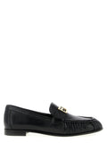 Fendi Black Lamb Leather Slip-On Loafers