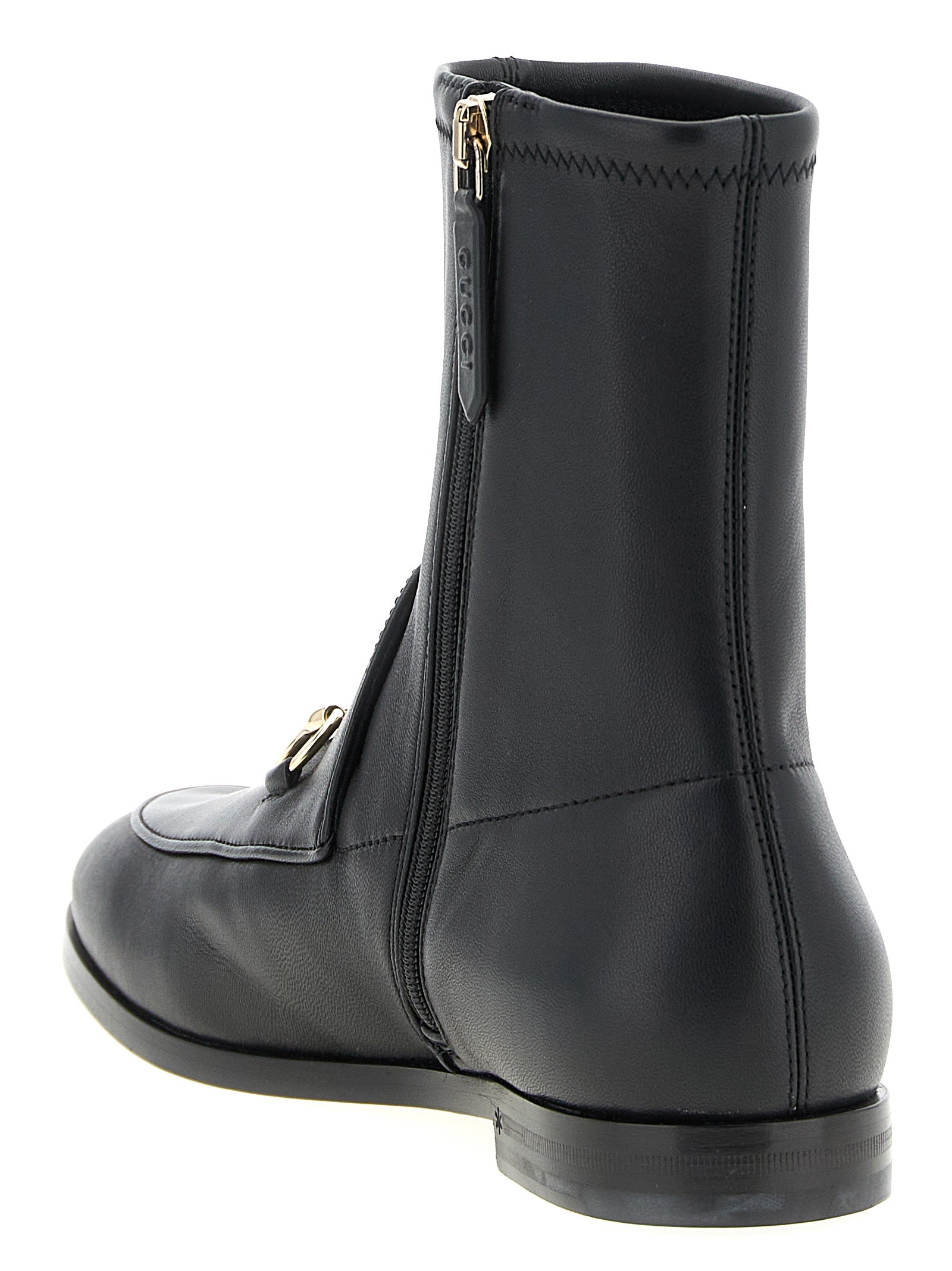 Gucci Black Lamb Leather Ankle Boots
