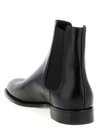 Saint Laurent Black Calfskin Chelsea Boots