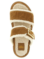 Fendi Beige Calfskin Slides