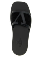 Valentino Garavani Black Calfskin Slides