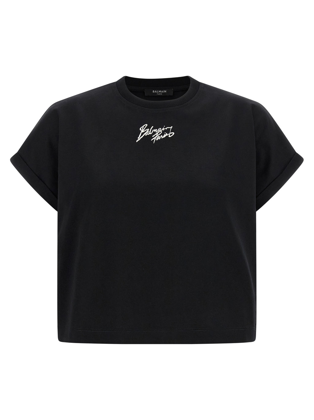 Balmain Black Cotton T-Shirt