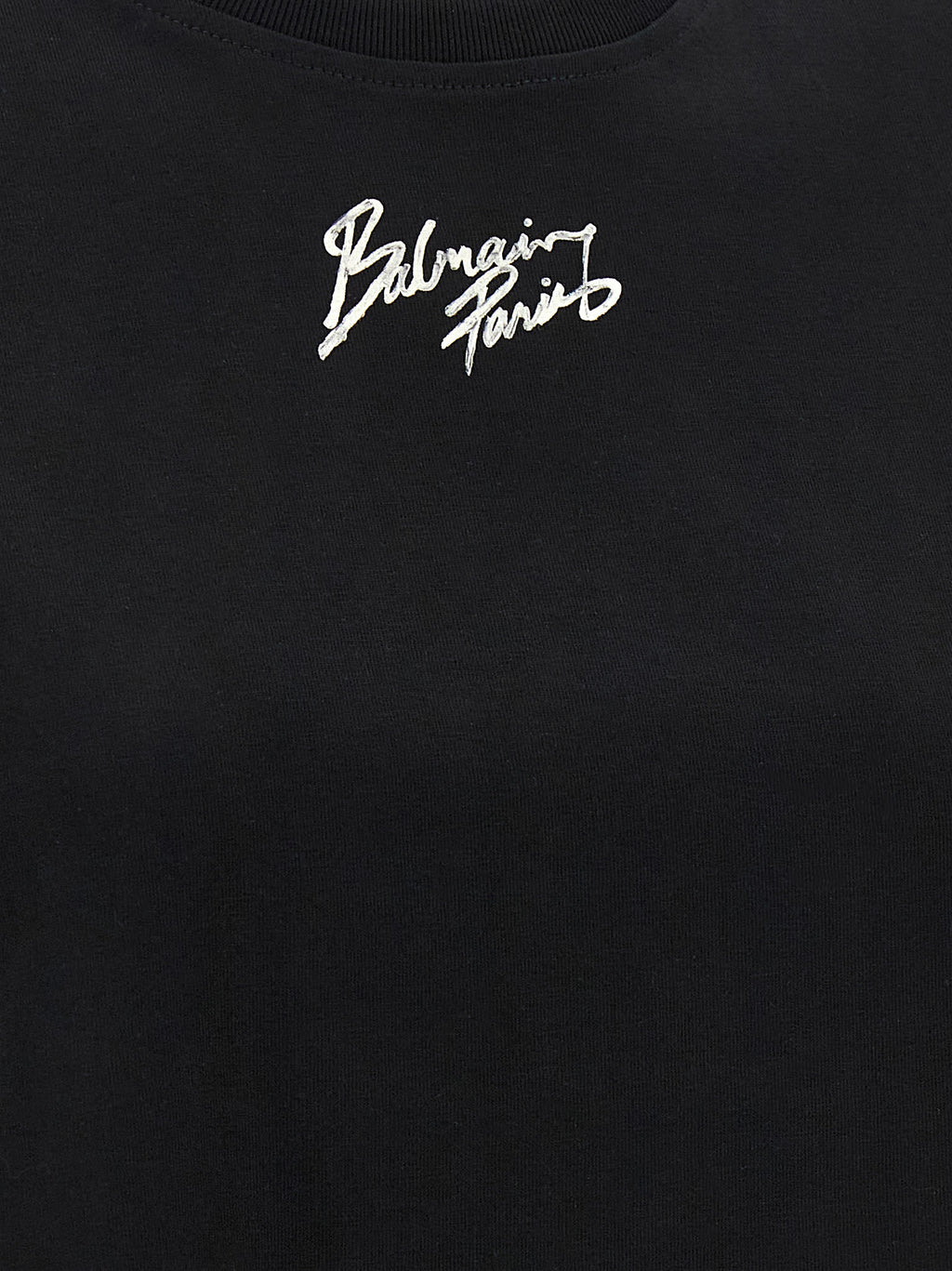 Balmain Black Cotton T-Shirt