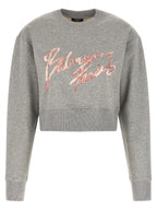 Balmain Gray Cotton Sweatshirt
