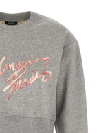 Balmain Gray Cotton Sweatshirt