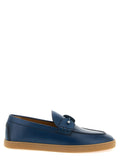 Christian Louboutin Blue Calfskin Slip-On Loafers