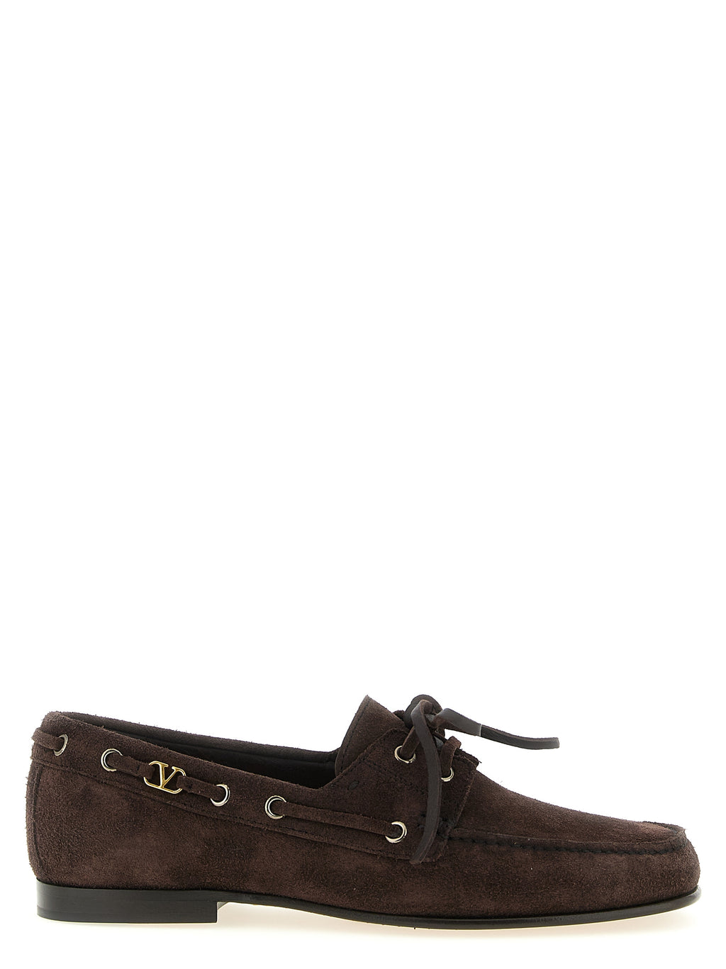 Valentino Garavani Brown Cowhide Slip-On Loafers