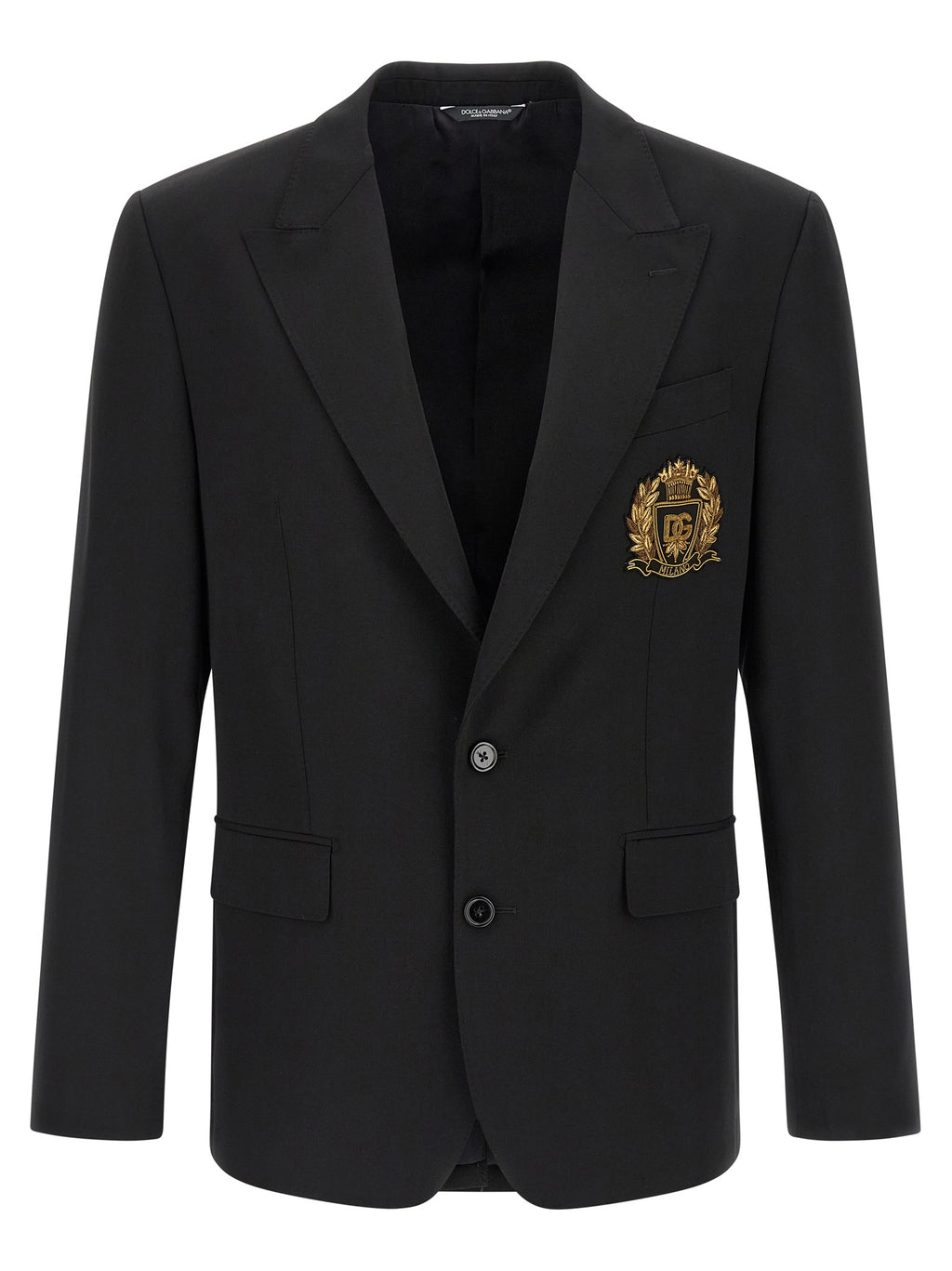 Dolce & Gabbana Black Virgin Wool Blazer