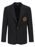 Dolce & Gabbana Black Virgin Wool Blazer