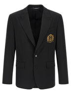 Dolce & Gabbana Black Virgin Wool Blazer