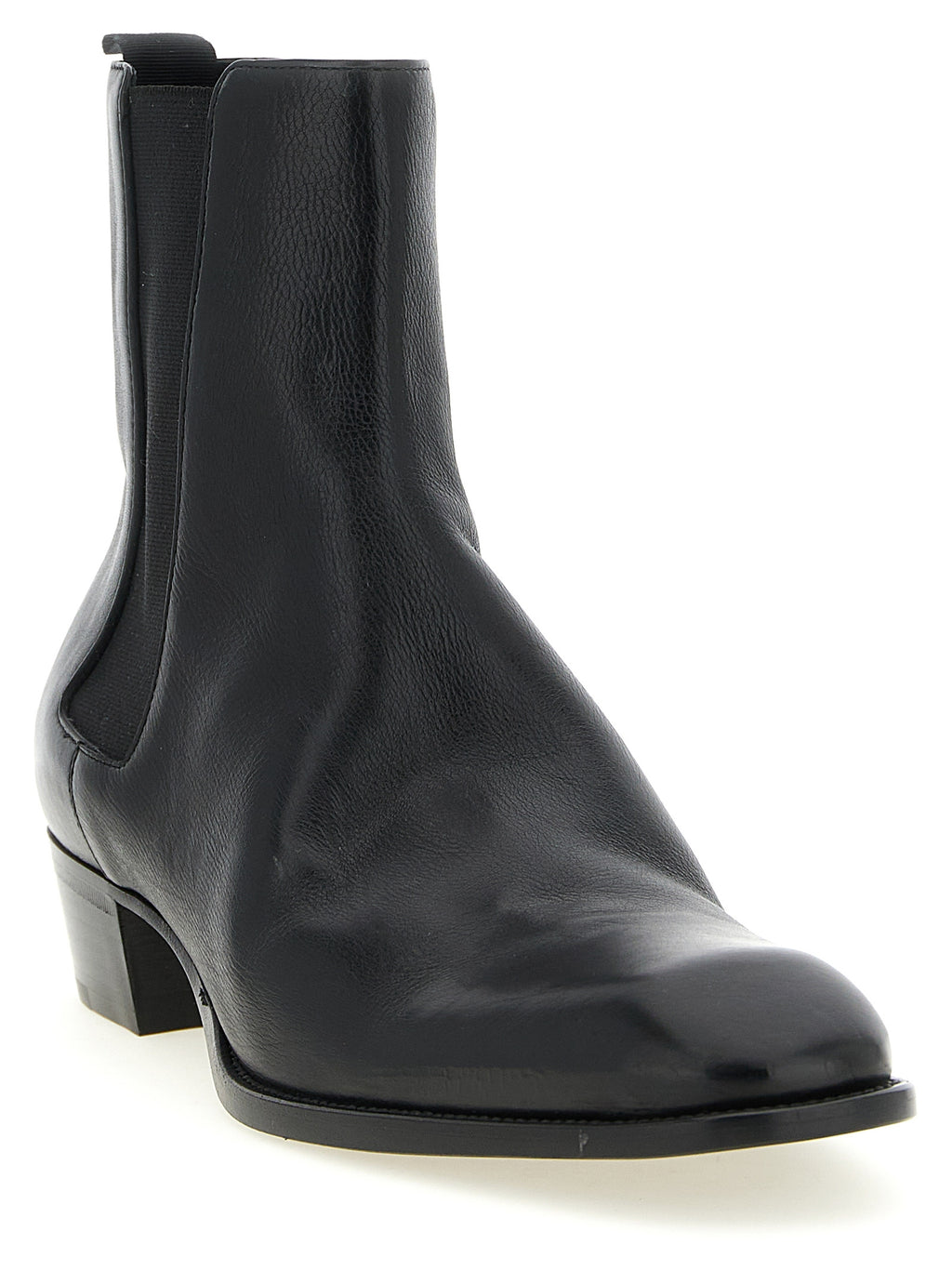Saint Laurent Black Calfskin Chelsea Boots