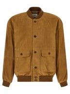 Saint Laurent Brown Lamb Leather Leather Jacket
