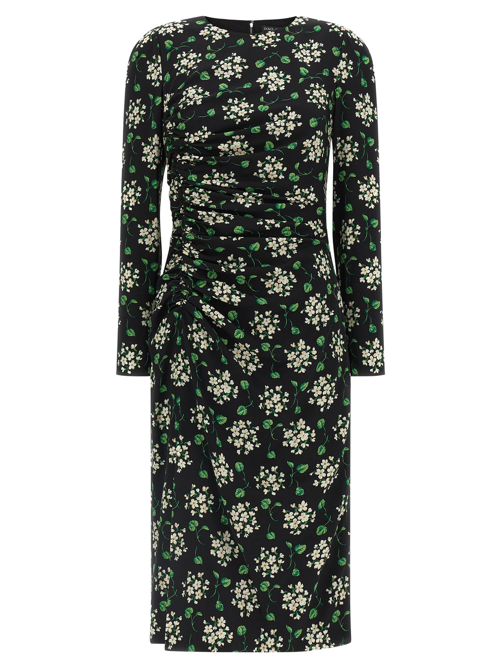 Dolce & Gabbana Black Synthetic Midi Dress