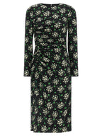 Dolce & Gabbana Black Synthetic Midi Dress