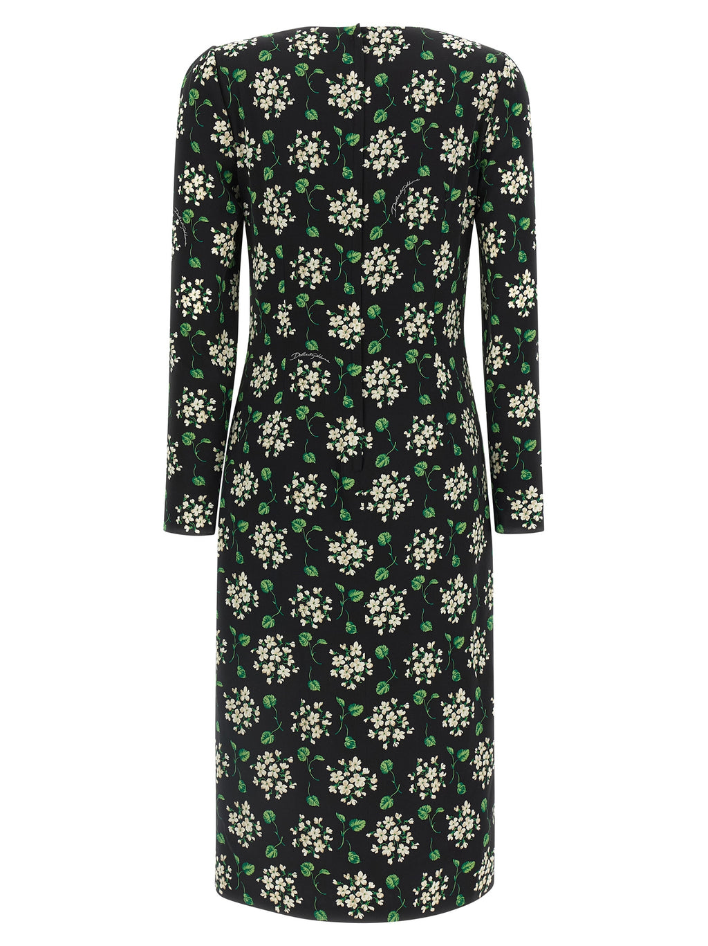 Dolce & Gabbana Black Synthetic Midi Dress