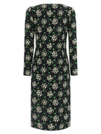 Dolce & Gabbana Black Synthetic Midi Dress