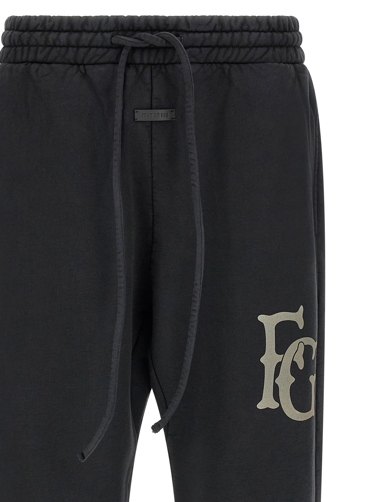 Fear Of God Black Cotton Joggers (Workout Pants)